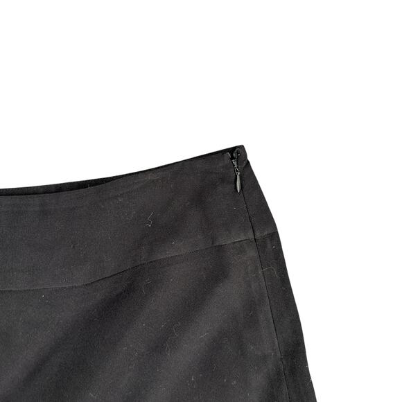 Vintage Y2K Norton McNaughton Black A-Line Midi Skirt 10 Floral Embroidery - Picture 3 of 5